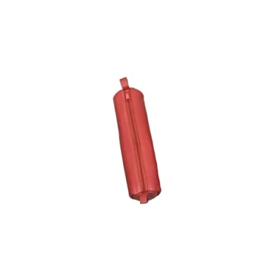 Obrázek Alassio 43140 pouzdro na psací potřeby z pravé kůže, tužky červené, Schlamper cca 21 x 6 cm, kulatý penál potřeby, lenochod se zipem