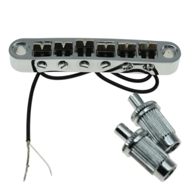 Obrázek KAISH Tune o Matic Piezo Gitarre Bridge Pickup LP Guitar für Les Paul Chrome