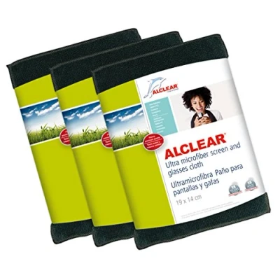 Obrázek ALCLEAR 950003 Tuch von Display Spezialtücher und Brille, 19 x 14 cm, anthrazit 3 Stück