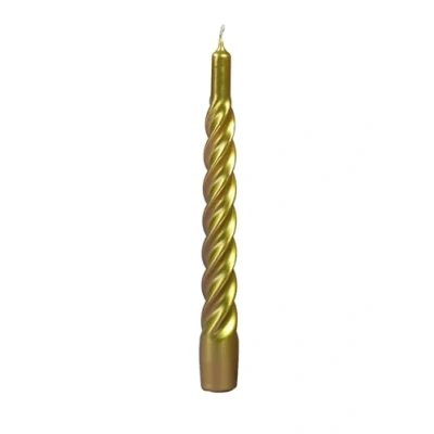 Obrázek CERERIA DI GIORGIO risthò Kerzen TORTIGLIONE lackiert, Wachs, Gold, 2.2 x 21 cm, 3 Einheiten