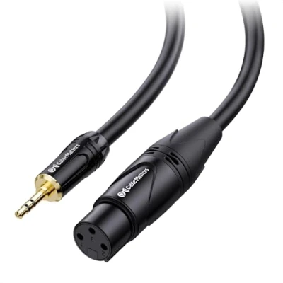 Obrázek Cable Matters asymmetrisches 3,5mm auf XLR Kabel, 0,9m, Stecker Buchse (XLR Female klinke 3,5 mm, 1/8 Kabel)