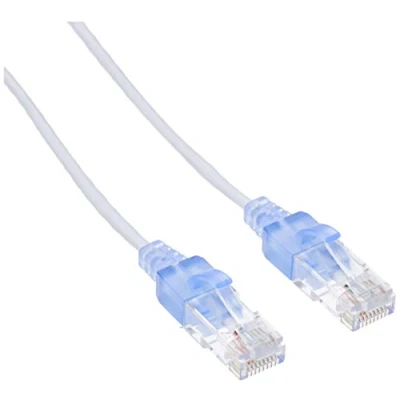 Obrázek Monoprice Cat6A Ethernet Netzwerk Patchkabel, 91 m, Weiß, 5er Pack, 10 G SlimRun Serie
