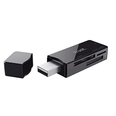 Obrázek Trust Nanga čtečka karet SD/Micro SD, USB 3.2 karet, 5 GBit/s, podporuje paměťové karty SD/M2 / MicroSD, adaptér kompatibilní s Windows, Mac, PC, laptop