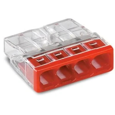 Obrázek WAGO spojovací svorky 2273 204 4 vodiče, do 2,5 mm², 100 kusů, COMPACT pro jednosměrné potvrzená bezpečnost použití, nejmenší možný tvar