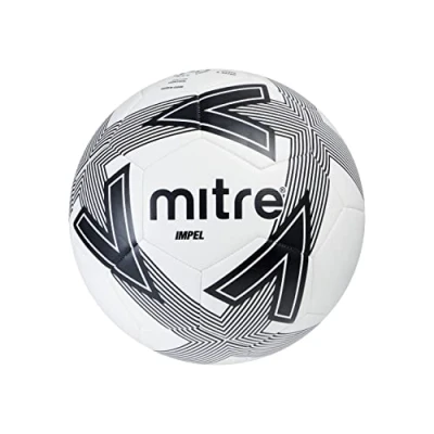 Obrázek Mitre Impel L30P Fußball, hohe Strapazierfähigkeit, Formbeständigkeit, Weiß/Schwarz, 5