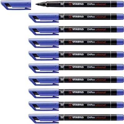 Obrázek Popisovač STABILO OHPen universal permanent medium balení 10 ks modré