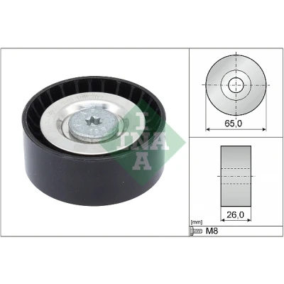 Obrázek INA 532 0571 10 Otočný/vodicí kladka, klínový žebrovaný řemen