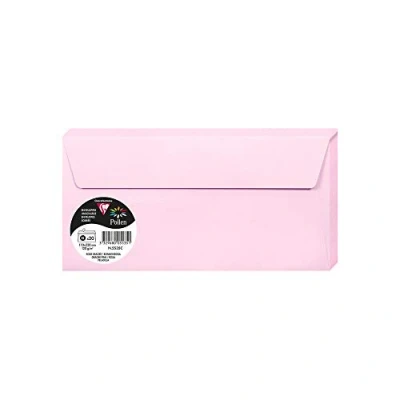 Obrázek Clairefontaine 5535C balení s 20 obálkami pyl (ve formátu DL, 110 x 220 mm) 120 g růžová bonbóny