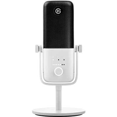 Obrázek Elgato Wave: 3 bílý profesionální USB kondenzátorový mikrofon pro streamování, podcasty, hraní a domácí kancelář, zdarma mixovací software, pluginy se zvukovým efektem, proti zkreslení, Plug &amp; Play,