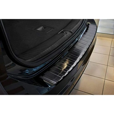 Obrázek Avisa Schwarz Edelstahl Heckstoßstangenschutz kompatibel mit Volkswagen Touran III 2015 inkl. R Line &#039;Ribs&#039;