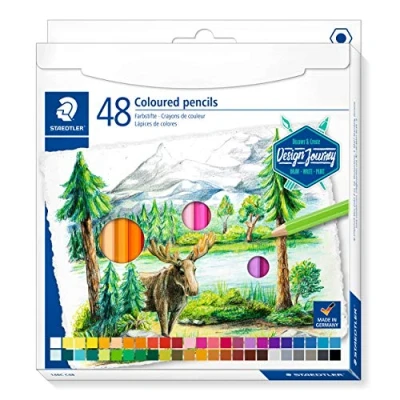 Obrázek STAEDTLER Pastelky 146 C48 (klasický šestihranný formát, měkká náplň, vysoce pigmentované barvy) kartonové pouzdro se 48 tužkami v zářivých barvách