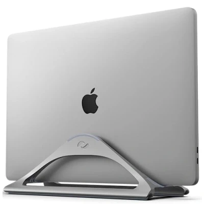 Obrázek HumanCentric Vertikaler Laptopständer für Schreibtische (Space Grau), Verstellbare Laptop Halterung MacBook Ständer, Halter Pro, Andere Laptops, und Notebook Ständer
