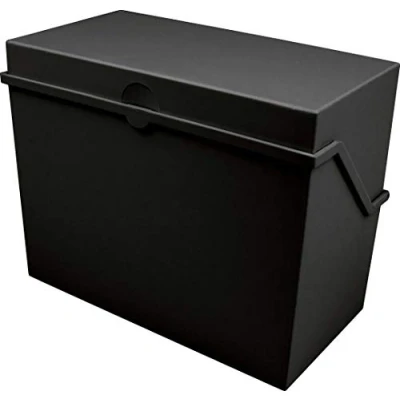 Obrázek helit H6214595 kartotéční lístky Box &quot;the index&quot; DIN A5 na šířku, malý list černý pro cca 500 karet