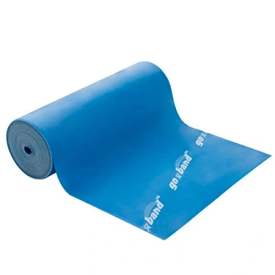 Obrázek CanDo tréninkový pás / gymnastický pás, délka 5,5 m, modrá (těžká)