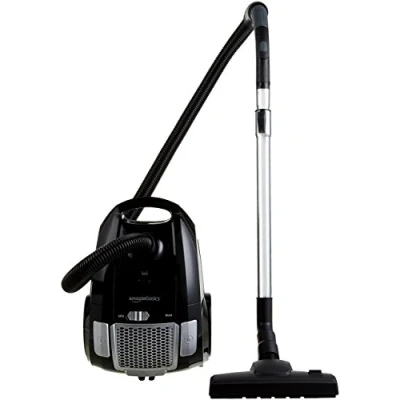 Obrázek Amazon Basics Vysavač se sáčkem, výkonný, pro tvrdé a kobercové podlahy, HEPA filtr, s kontrolou rychlosti, 700 W, 3,0 l, EU, černý