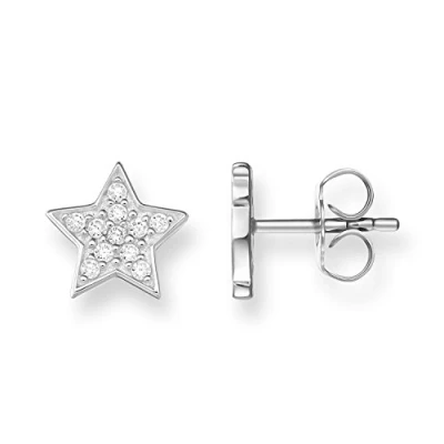 Obrázek Thomas Sabo Dámské náušnice hvězda zirkon 925 sterlingové stříbro H1868 051 14, Mincovní stříbro, Kubická zirkonie