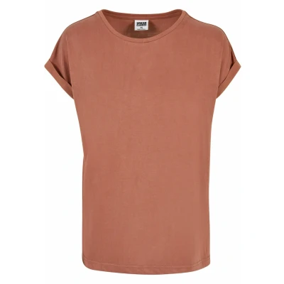 Obrázek Urban Classics Extended Shoulder Jednoduché tričko, Ženy, Velikost: XS, Terracotta