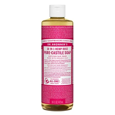 Obrázek Dr. Bronner&#039;s Tekuté mýdlo přírodní 473 ml růže