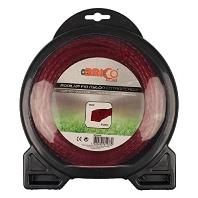 Obrázek bricoferr bf101qe Geflochtene Faden Motorsense Nylon Profil (3 mm x 56 m, leise)