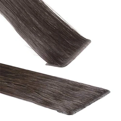 Obrázek hair2heart Premium Invisible Tape Extensions pravé vlasy 40 Tapes 60 cm popelavá hnědá
