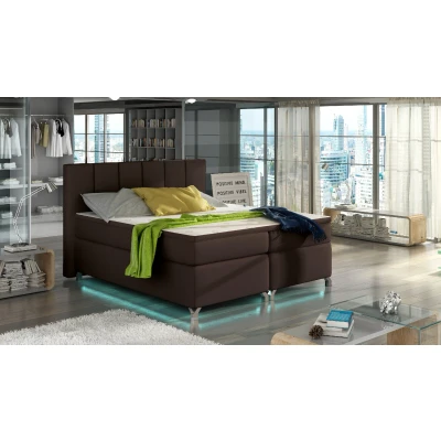 Obrázek Boxspring Basilio 160x200 s LED podsvícením Materiál / Dekor: Ekokůže Soft 66