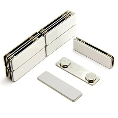 Obrázek Magnetická jmenovky z oceli (45 x 13 mm), samolepicí, balení 10 ks