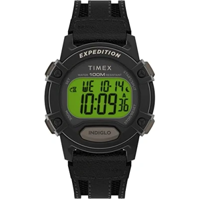 Obrázek Timex Expedition® TW4B25200 Herren Sportuhr, Leder, Stoffband, Schwarz, 41 mm