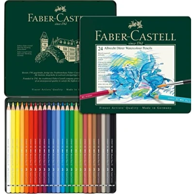 Obrázek Faber Castell 117524 akvarelové pastelky Albrecht Dürer, 24 ks kovové pouzdro