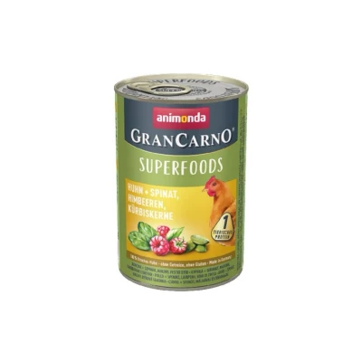 Obrázek Animonda Konzerva GRAN CARNO Superfoods kuře, špenát, maliny, dýňová semínka 400g