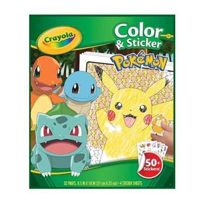 Obrázek CRAYOLA Pokemon Aufkleber, 32 Iustige Seiten und 4 Blätter mit Aufklebern, 04 2740G