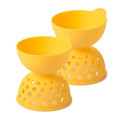 Obrázek OXO 2dílná sada na peckování vajec Good Grips ze silikonu bez BPA, žlutá perfektně sázená vejce pro avokádový čaj a další