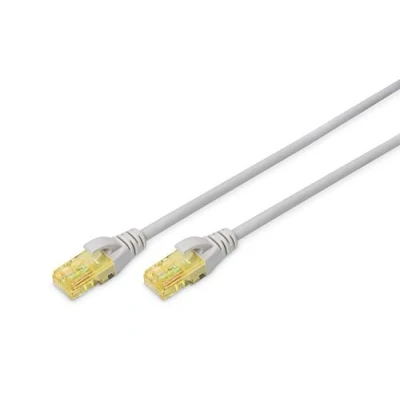 Obrázek DIGITUS LAN kabel Cat 6A 1 m RJ45 síťový U/UTP nestíněný kompatibilní s 6 &amp; 7 šedý