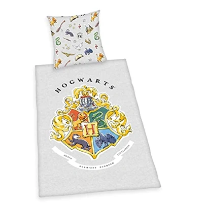 Obrázek Herding Sada ložního prádla Harry Potter, povlak na polštář 80 x cm, přikrývku 135 200 se zipem, 100% bavlna/renforcé