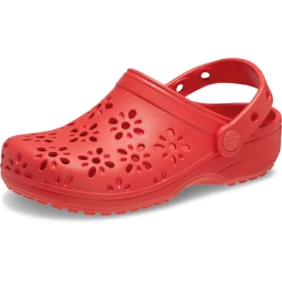 Obrázek Crocs Classic Floral CUT OUT Unisex Sandály do bazénu pro děti, Velikost: 27/28, Cherry red boty