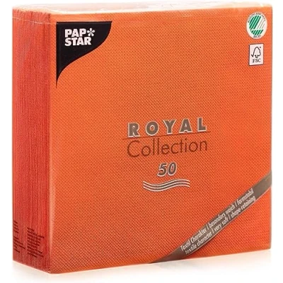 Obrázek Papstar, 50 ubrousků &quot;ROYAL Collection&quot; 1/4 skládací 40 cm x nektarine, #84813