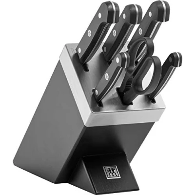 Obrázek Zwilling 1002453 Gourmet Samoostřící blok na nože, 7dílná sada, černá