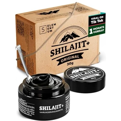 Obrázek Shilajit Original Himalájská 30 g vysoká dávka 85 % kyselina fulvinová zásoba 60 dní