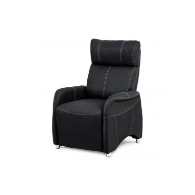 Obrázek TV křeslo, tmavě šedá látka, kov černý lak / chrom 5040 GREY2