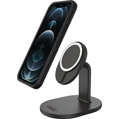 Obrázek OtterBox bezdrátová nabíjecí stanice MagSafe se silným magnetickým nastavením a upevnění pomocí MagSafe, štíhlé řešení pro iPhone, černá
