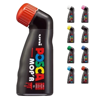 Obrázek POSCA uni ball 183221 Marker MOP&#039;R PCM 22, runde Stempelspitze 3 19 mm, rot, 1 Stück, ergonomische Form