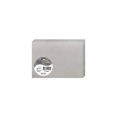 Obrázek Clairefontaine 12589C balení s 25 kartami Pylový formát C6 11 x 15,5 cm, 210 g, ideální pro vaše pozvánky a korespondenci, stříbrná, 1