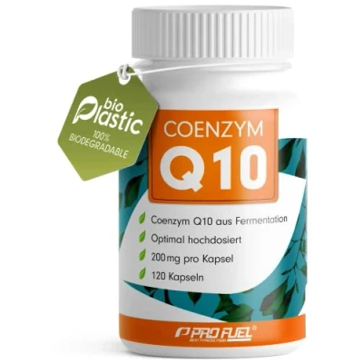 Obrázek Q10 kapsle ve vysoké dávce 120 x s 200 mg koenzymu v kapsli vysoce kvalitní (veganské) z fermentace bez nežádoucích přísad laboratorně testováno certifikátem zásoba na 4 měsíce