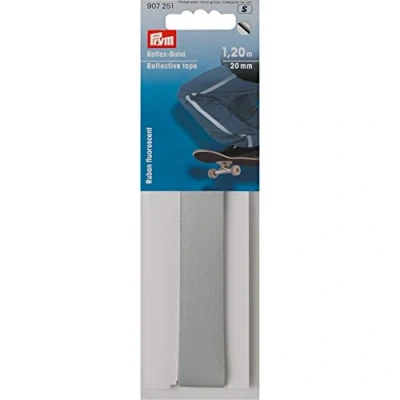 Obrázek Prym Reflexní pás 20 mm samolepicí, 65 % PES 35 CO, stříbrná barva
