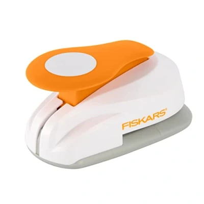 Obrázek Fiskars Pákový děrovač, papír, šedý, Circle