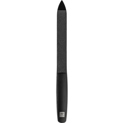 Obrázek ZWILLING Safírový pilník na nehty (hrubé a jemnozrnné plochy pro zkrácení tvarování, čisticí špička), prémiový černý, 130 mm