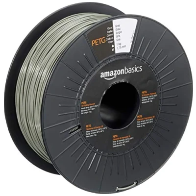 Obrázek Amazon Basics 3D Drucker Filament aus PETG Kunststoff, 1.75 mm, Grau, 1 kg Spule