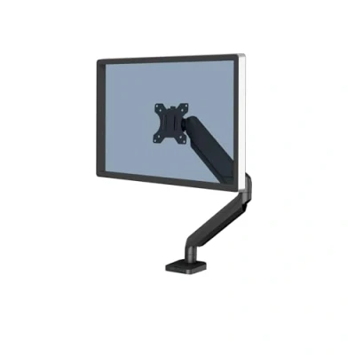 Obrázek Fellowes Držák monitoru na 1 obrazovku do 32 palců (81,28 cm) Platinum Series Monitor Arm s plynovou pružinou, USB porty upevnění svorkou nebo průchodkou kabelu černý