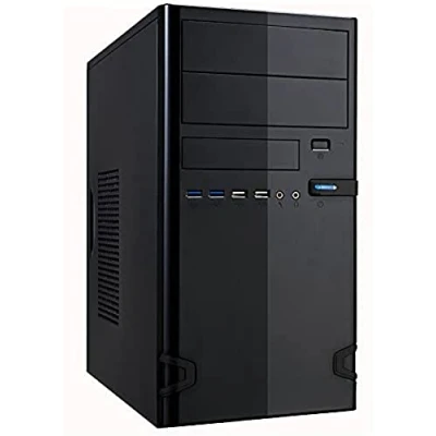 Obrázek Linkworld 727 22 + Lpw19 25 Tower Black Computergehäuse (Tower, PC, Schwarz, 80, 90, 120 mm, 90 mm)
