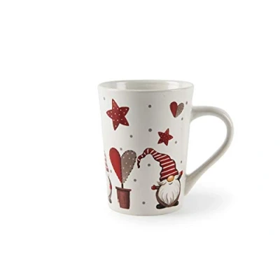 Obrázek Excelsa 64133 Gnomo Christmas Tasse Mug, Steingut, Weiß