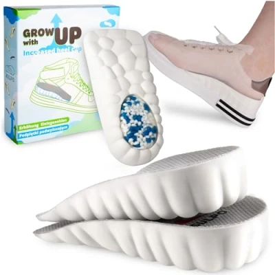 Obrázek SULPO Vyvýšené vložky do bot Zvýšené Polštářky na patě Patní zvedací Heel Pads Height Increase Zvýšení paty Tlumení nárazů Protiskluzové, vícebarevné
